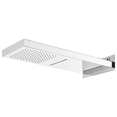 vidaXL Wand Duschkopf Anti-Kalk-Düsen Regendusche Wasserfalldusche Brausekopf Kopfbrause Duschbrause Dusche Badezimmer Edelstahl 201 Silbern