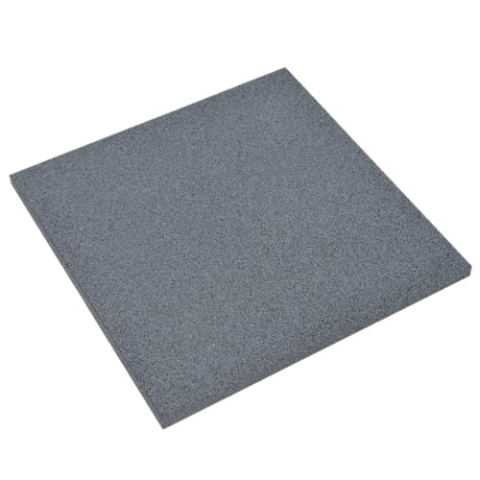 vidaXL 18x Fallschutzmatten Gummimatten Spielplatzmatten Fallschutzplatte Gummiplatten für Spielplatz Pool Schaukel Spielturm Gummi 50x50x3cm Grau