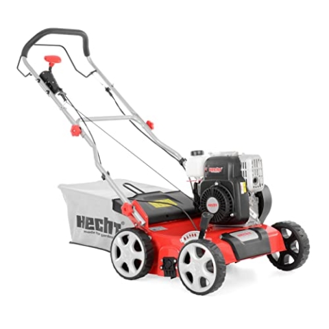 HECHT 2-IN-1 Benzin Vertikutierer/Lüfter für optimale Rasenpflege – 2,5 kW – 40 cm Arbeitsbreite – 45 l Fangkorb – mit 2 Walzen für effektives entfernen von Moos und Unkraut im Rasen