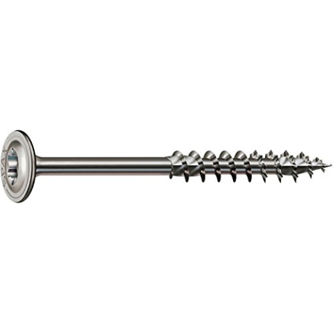 SPAX Holzbauschraube aus Edelstahl rostfrei A2, 8,0 x 180 mm, 50 Stück, T-STAR plus, Tellerkopf, Teilgewinde, 4CUT, 0257000801805