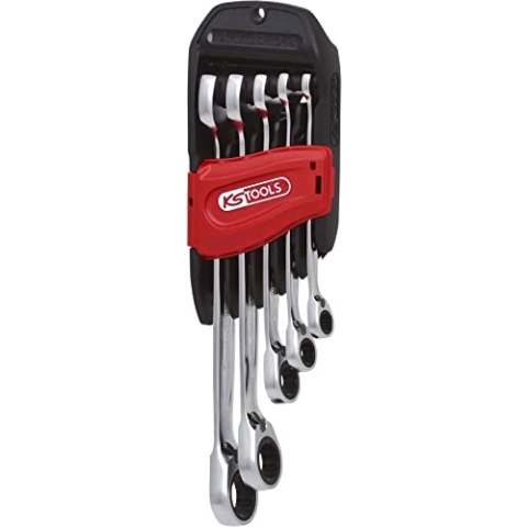 KS Tools 503.4605 GEARplus Ratschenringmaulschlüssel-Satz, umschaltbar, 5-tlg. 8-19mm