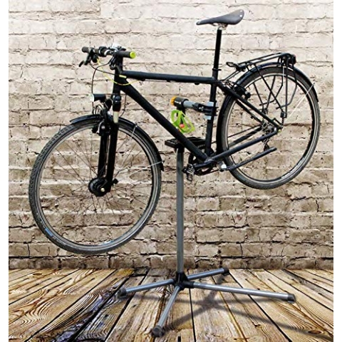 Fahrradmontageständer Reparaturständer Präsentationsständer Ausstellungsständer mit Werkzeugablage klappbar & höhenverstellbar 105-145 cm