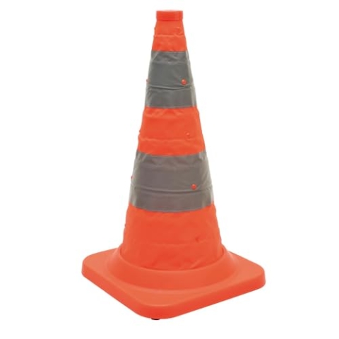Faltleitkegel 20M, Pro-Version, 50 cm, schwere Ausführung, mit Beleuchtung, für den Feuerwehreinsatz zugelassen (EN 13422)