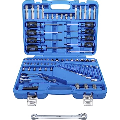 BGS 7849 | Werkzeugsortiment | 6,3 mm (1/4") + 12,5 mm (1/2") | E-Profil / T-Profil (für Torx) | 84-tlg.