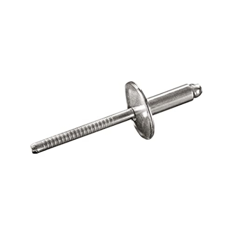 GOEBEL® - 250 x Großkopf Nieten mit gerilltem Nietdorn Edelstahl A2 (V2A) (Ø x L) 4,8 x 14,0 mm - Großkopf Blindniete mit gerilltem Nietdorn - Popniete - STANDARD
