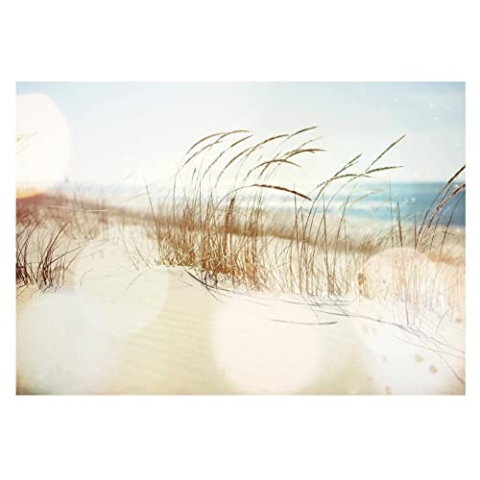 WallArena - Vlies Fototapete Strand und Meer Landschaft Dünen Ostsee 416x254 cm - Fototapeten - Tapeten - für Wohnzimmer Schlafzimmer - Vliestapete Wandtapete Tapete 3D Effekt- inkl. Kleister