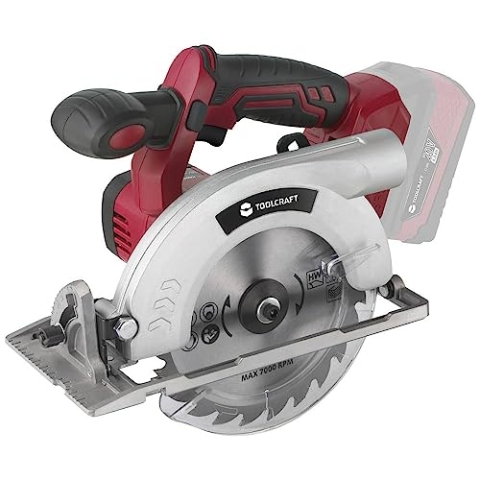 TOOLCRAFT TCS 55 / TAWB-200 Akku-Handkreissäge Schnitttiefe max. (90°) 55 mm bürstenlos, ohne Akku