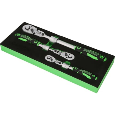 KS Tools 512.0103 COMPETITION Teleskop-Ratschen-Satz,3-tlg, 1/4"+3/8"+1/2"