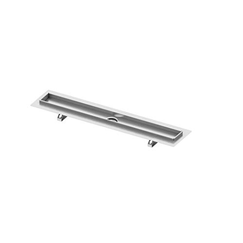 TECE 600700 drainline Duschrinne (gerade; Edelstahl; poliert; mit Flansch) silber