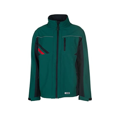 Planam Highline Herren Winter Softshelljacke grün schwarz rot Modell 2385 Größe L