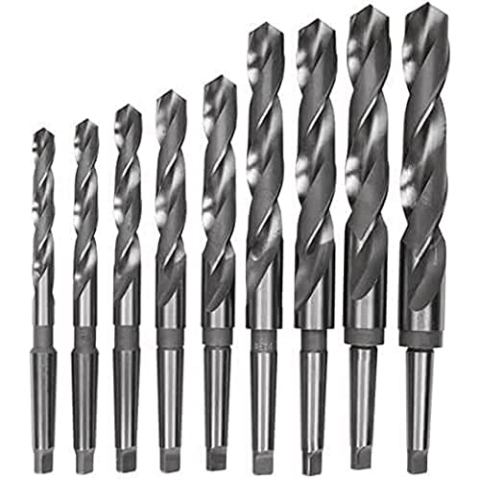 Optimum Spiralbohrersatz HSS MK3 (9 Teilig mit Morsekonus, 14,5 – 30 mm, Rechtsschneidend) 3051003