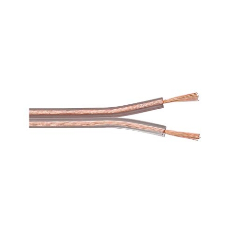 Goobay 15021 Lautsprecherkabel 2x4mm² CCA Litze / Boxenkabel Audio Kabel Meterware / Speaker Cable Litzenkabel Audiokabel / Subwoofer Kabel / Transparent / 100m