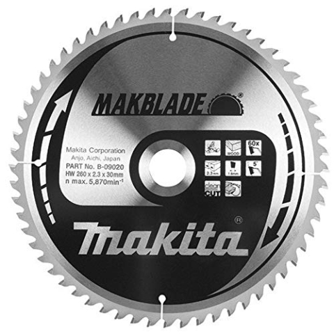 Makita MAKBLADE T 260 mm x 30 mm x 100 Kapp- und Gehrungssäge Büroeinteilung Zirkular B-09117