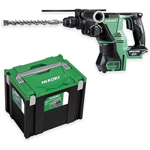 HiKOKI Akku Bohr- und Meißelhammer DH36DPA (36V, 3 J, SDS-plus, Bohrleistung in Beton 12 mm, LED-Licht, Brushless, inkl. Transportkoffer, ohne Akku und Ladegerät)