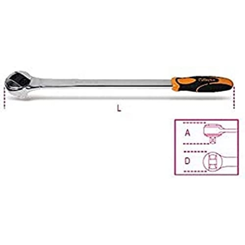 Beta 928/55 - Umschaltknarre, Außenvierkantantrieb 3/4”, 72zahnig