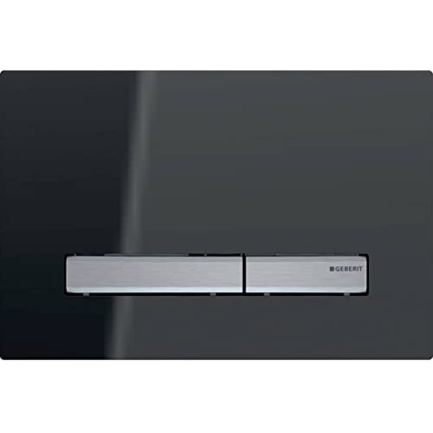 Geberit Sigma 50 Drückerplatte Schwarz Lava/Chrom für UP720, UP320 und UP300, 24.6x16.4 cm