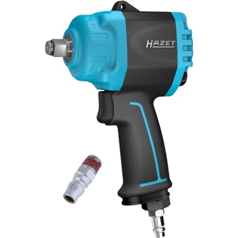 Hazet Mini Schlagschrauber 9012MTT I Max. Lösemoment 1600 Nm, Virkantabtrieb 12,5 mm (1/2 Zoll) I extra kurz und leicht - Dank neuer Twin Turbo Technologie extrem hohes max. Lösemoment