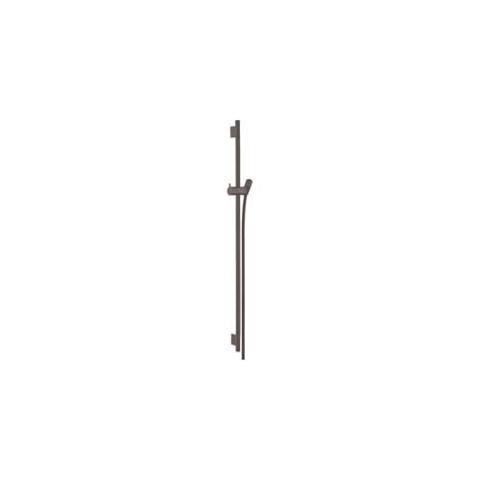 hansgrohe Duschstange Unica' S Puro 0,90m mit Brauseschlauch 1,60m, Brushed Black Chrome