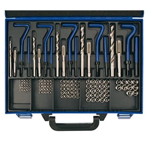 SW-Stahl 84015L Gewindereparatursatz M5-M12, 130teilig in Metallkassette