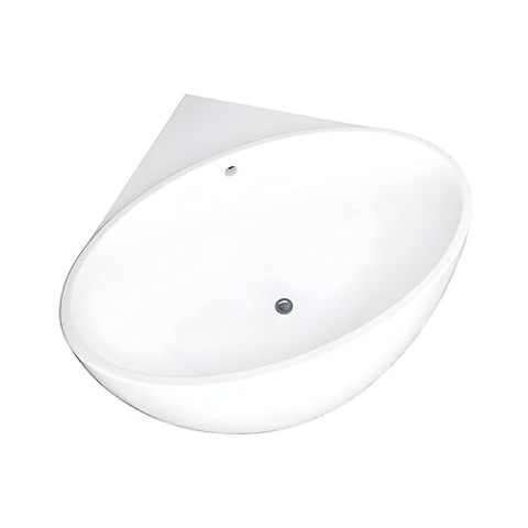 Vente-unique-Eckbadewanne - Acryl - 197 L - 127 x 127 x 58 cm - Weiß - GOURAMI
