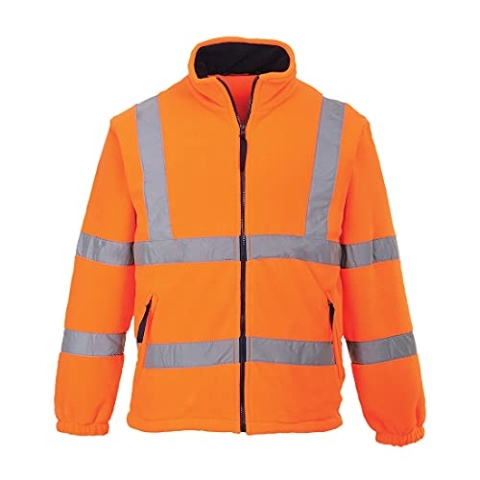 Portwest Fleece Jacke, Signalfarbe, mit Mesh gefüttert - Orange, 2XL