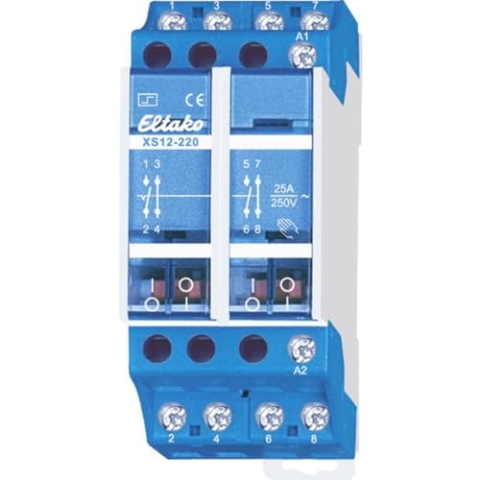 Eltako Stromstoßschalter 230V. 2 Schließer + 2 Öffner 25A/250V AC XS12-220-230V