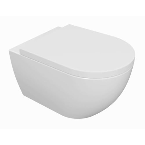 kielle Oudee - Wand-WC mit WC-Sitz SoftClose, Rimless, 54 cm lang, Weiß 30102000