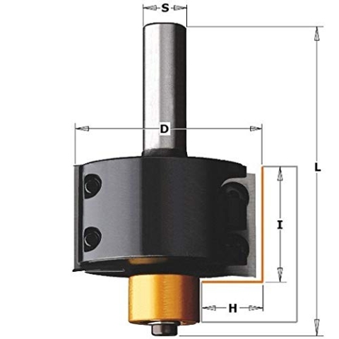 CMT Orange Toos 660.990.11 - Hartmetall-Falzfräser mit Wendeplatten Z2 S=12 D=50.8X28.3
