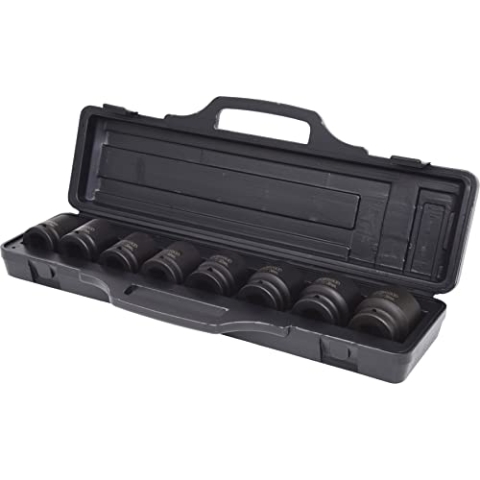 KS Tools 515.0210 3/4" Sechskant-Kraft-Stecknuss-Satz, 8-teilig kurz, 24-38mm