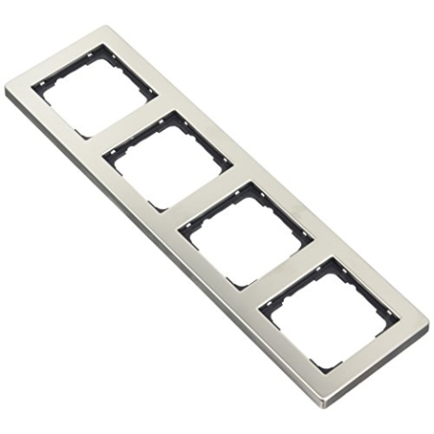 Gira 021433 Abdeckrahmen E2 4-Fach, Edelstahl