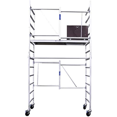 Alumexx Klappgerüst ALX FS 75 - Alugerüst - Rollgerüst - Gerüst - Baugerüst - Malergerüst - Gartengerüst - Baugerüst Hohe Qualität: N-EN 1004 TÜV-Zertifikat (TYPE B 4.8 Meter Arbeitshöhe)