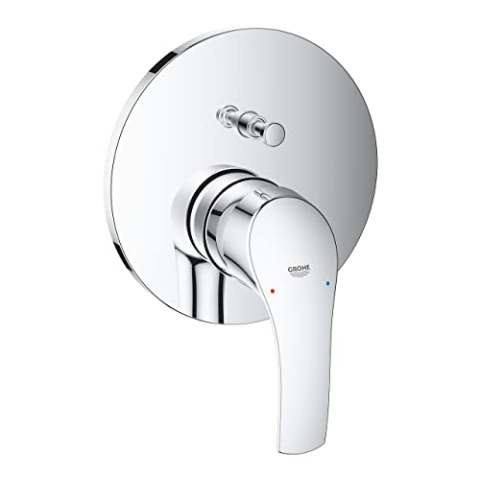 GROHE Eurosmart - Einhand-Wannenbatterie (Fertigmontageset, langlebige Oberfläche, automatische Umstellung: Wanne/Brause), chrom, 24043002