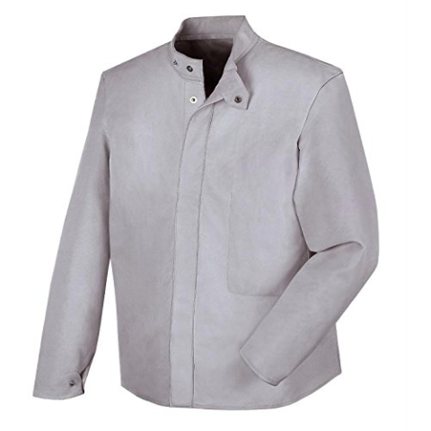 teXXor 4121-48 Schweisserjacke aus Rindvollleder, Größe 48, Weiß/Grau