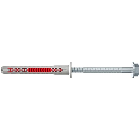 fischer DuoXpand 10 x 80 FUS, hochwertiger Universaldübel mit Sechskantschraube & angeformter U-Scheibe (50 Stk.), Dübel für starken Halt, ideal für poröse Baustoffe & randnahe Verankerungen