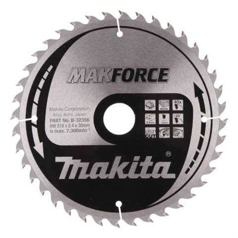 Makita MakForce Saegeblatt, 210 x 30 mm, 40Z, B-32356