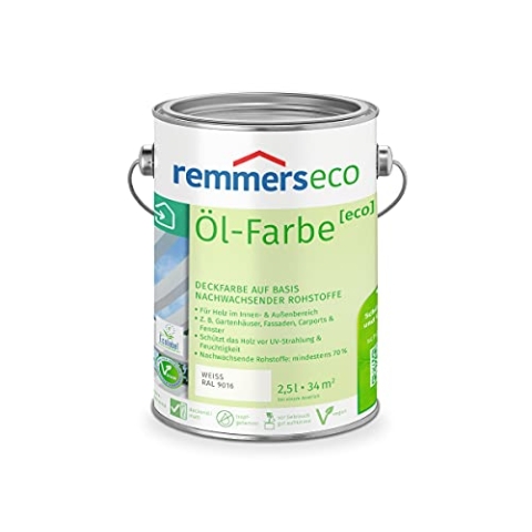 Remmers Dauerschutz-Farbe 3in1 [eco] basaltgrau (RAL 7012), 2,5 Liter,für innen und außen, 3in1: Isoliergrund, Zwischen- und Schlussbeschichtung