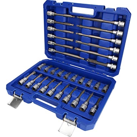 BRILLIANT TOOLS BT022532 1/2" Bit-Stecknuss-Satz, 32-tlg, Torx-Profil [Powered by KS TOOLS]