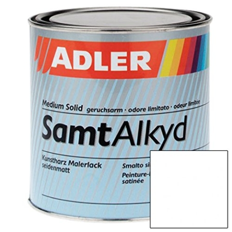 ADLER Samtalkyd Mattlack - Weiß 2,5 L - Premium Kunstharzlack matt, Decklack für innen und außen mit guter Wetter- und Vergilbungsbeständigkeit, Bootslack Qualität