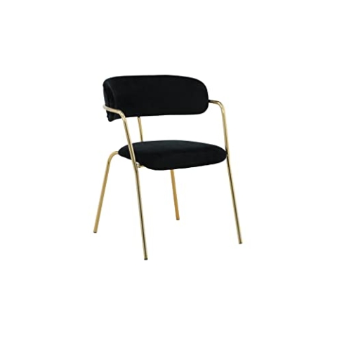 Arrow Armchair - Brass Legs - Black Velvet