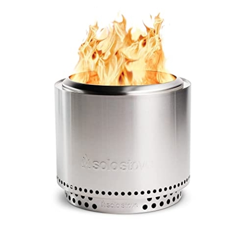 Solo Stove Feuerschale „Bonfire“ 1.0 - Outdoor-Kamin aus Edelstahl, mit Standfuß, raucharm - Tragbare Feuerstelle für Terrasse, Garten - Feuertonne, Holzofen, Feuerkorb - ⌀ 49,5 cm, Höhe 44,5 cm
