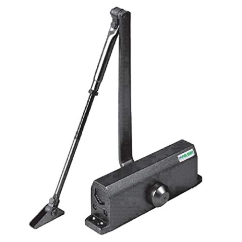PALMAT - Automatischer Einstellbarer Hydraulischer Türschließer - Komplett mit Montageplatte, Normalgestänge, Geeignet für alle Haus- und Wohnungstüren Türgewichte (40-65 Kg, Schwarz)