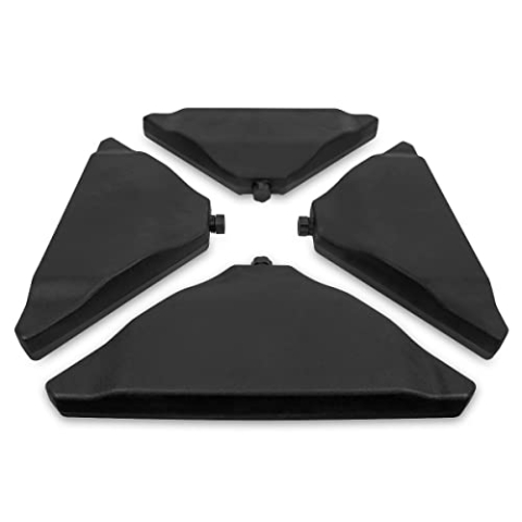 VONROC Premium Sonnenschirmfliesen – Sockelgewichte – Dreieckig – Für EIN Gesamtgewicht von ±80 kg – Geeignet für 50x50 Kreuzsockel-Sonnenschirme – Set mit 4 Stück