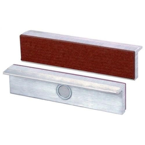 Heuer Schraubstockbacken (Schutzbacken, passend zu Schraubstock 100 mm, rechwinkeliges und planparalleles Profil, Material: Aluminium, Fiber) 111100