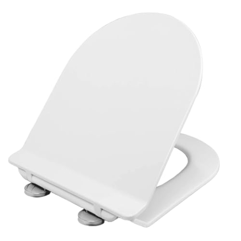 LAVITA SOFI SLIM Antibakterielle Duroplast WC-Sitz mit Absenkautomatik und Schnellverschluss | Passend für LAVITA SOFI SLIM Wand WC | Weiß