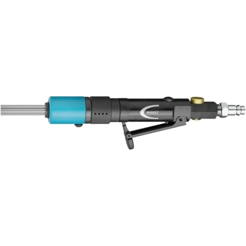 HAZET Mini Nadelentroster 9035M-6, 235,6 mm Länge, druckluftbetrieben, Schonende Reinigung von verschmutzten Teilen, 13 Edelstahl Nadeln, 3000 Schläge/min, 360 Grad Luftauslass
