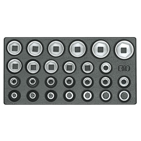 GEDORE Satz Steckschlüsseleinsätze 1/2', 6-kant, in 1/3 Es-Modul, 1 Stück, 1500 ES-19
