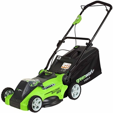Greenworks G40LM41 Kabelloser Akku Rasenmäher für Flächen bis zu 500 m², 41 cm Schnittbreite, 50-Liter-Sack OHNE 40V Akku & Ladegerät, 3 Jahre Garantie
