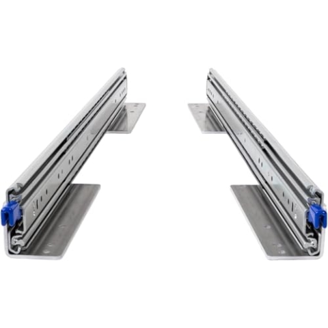 BRASOM Auszugsschienen mit Bodenmontage - Schubladenschienen 1900mm, 250kg, 76 inch, Heavy Duty, Lock in/aus Schubladen Schienensystem, Kugellager, links und rechts