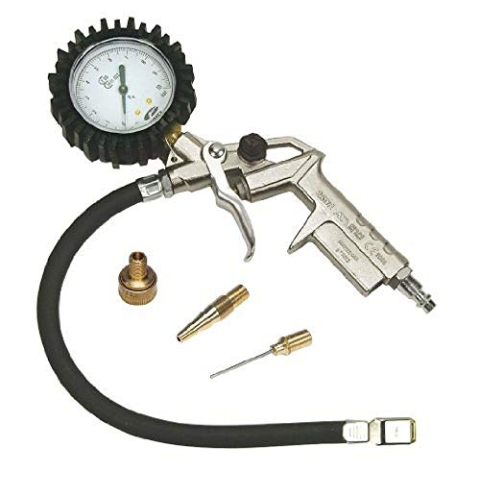 Stanley Druckluftpistole Kit 50534XSTN - mit 3 Aufsätzen - Luftpistole 10Bar - 100l/Min - Europäischer Schnellkupplungskompressor - Silber
