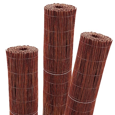 Aquagart Weidenmatte 10m x 100 cm I Sichtschutzmatte aus Weide I Natürlicher Sichtschutz für Garten, Balkon & Terrasse I Weidenzaun mit Drahtumspannung I Sichtschutzzaun